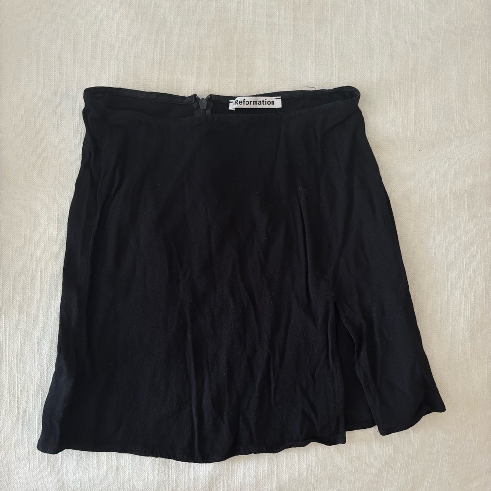 Reformation Black Mini Skirt